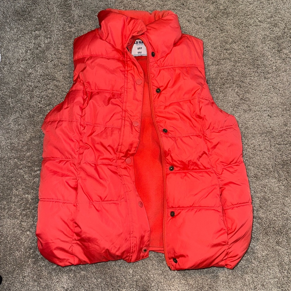 Old Navy Bright Orange Puffer Vest